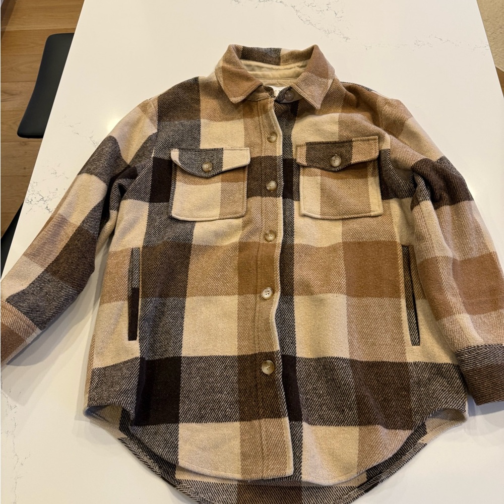 Plaid Button-Up Shacket